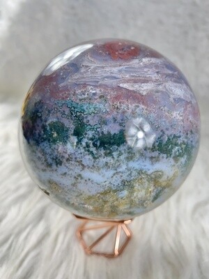Rosy Ocean Jasper Sphere