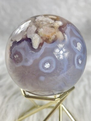 Floral Pond Flower Agate Sphere