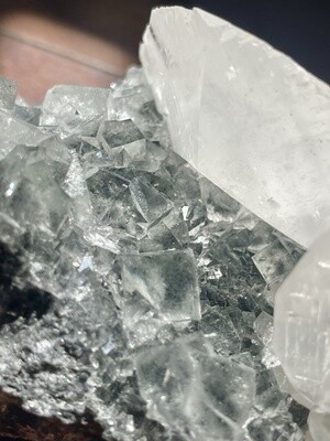 Moody Alien Yaogangxian Fluorite with Calcite