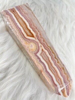 Carnival Vibes Pink Crazy Lace Agate Tower