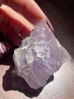 Chunk of Ocean Violet Fluorite with Rainbow