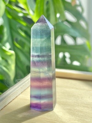 Layered Confetti Fluorite Mini Tower