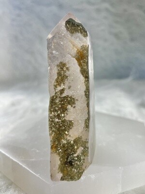 Gold Dust Chalcopyrite and Fluorite Tower