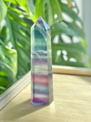 Layered Confetti Fluorite Mini Tower