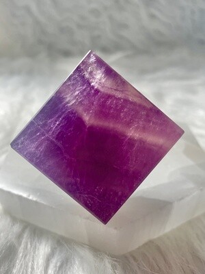 Grape Cube Purple Fluorite with Rainbows