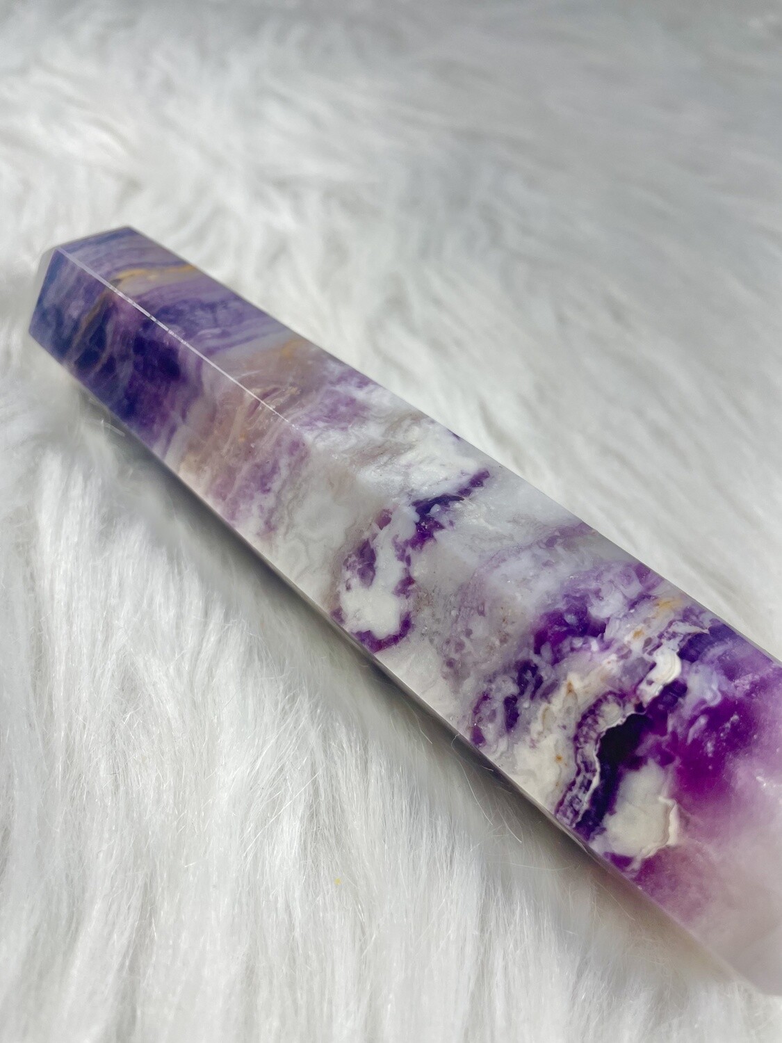 Purple Parfait Silky Fluorite Tower