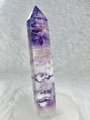 Purple Parfait Silky Fluorite Tower