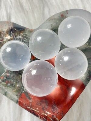 Milky Moon Girasol Quartz Mini Spheres