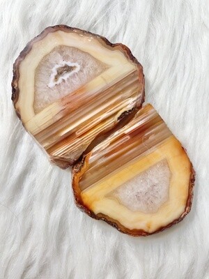 Sunset Twins Pastel Carnelian Slabs