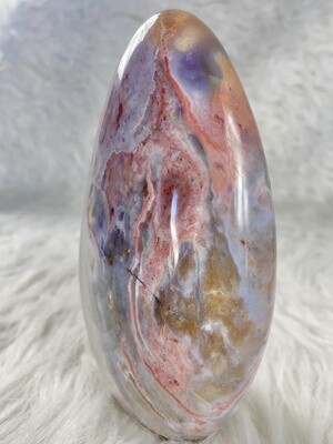 Pink Swirls Ocean Jasper Freeform