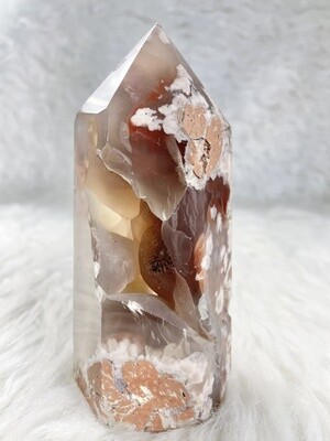 Sacred Cave Bulbous Flower Agate Tower