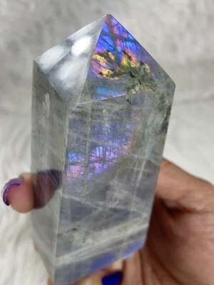 Violet Storm Purple Labradorite Tower