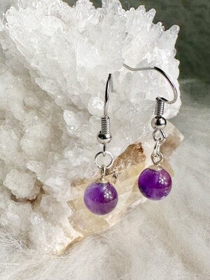 Drops of Purple Amethyst Earrings