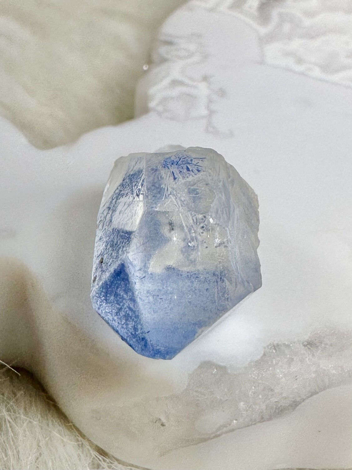 Frosty Dumortierite Raw Point