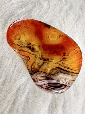 Surfing on Lava Sardonyx Palmstone