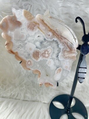 Translucent Flower Agate Butterfly