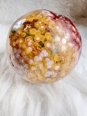 Pomegranate Ocean Jasper Sphere