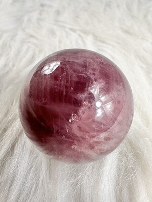 Starry Lavender Sky Lavender Rose Quartz Sphere with Asterism