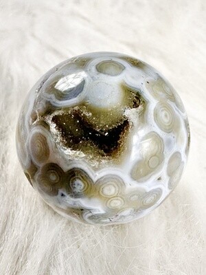 Sparkly Eyeball Old Stock Ocean Jasper Sphere