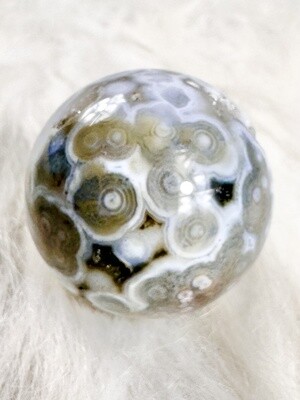 Sparkly Eyeball Old Stock Ocean Jasper Sphere