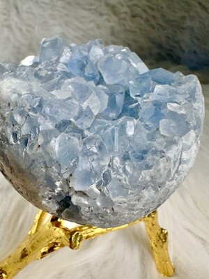Ocean Sparkles Celestite Egg Geode