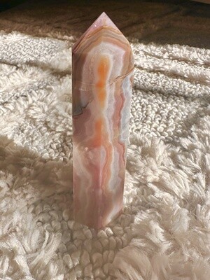 Boundaries of Fire Mexican Agate x Carnelian x Amethyst Tower