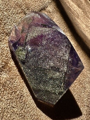 Star Scape Fluorite with Pyrite Freeform