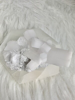 Glowing Fireplace Calcite on Matrix