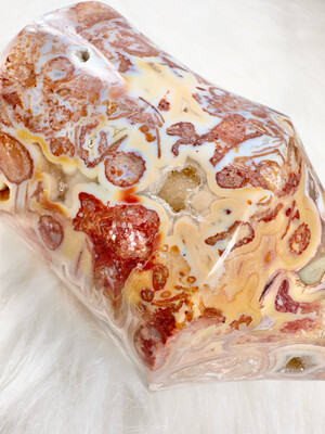 Mrs Potts Pink Druzy Stalactite Jasper Freeform