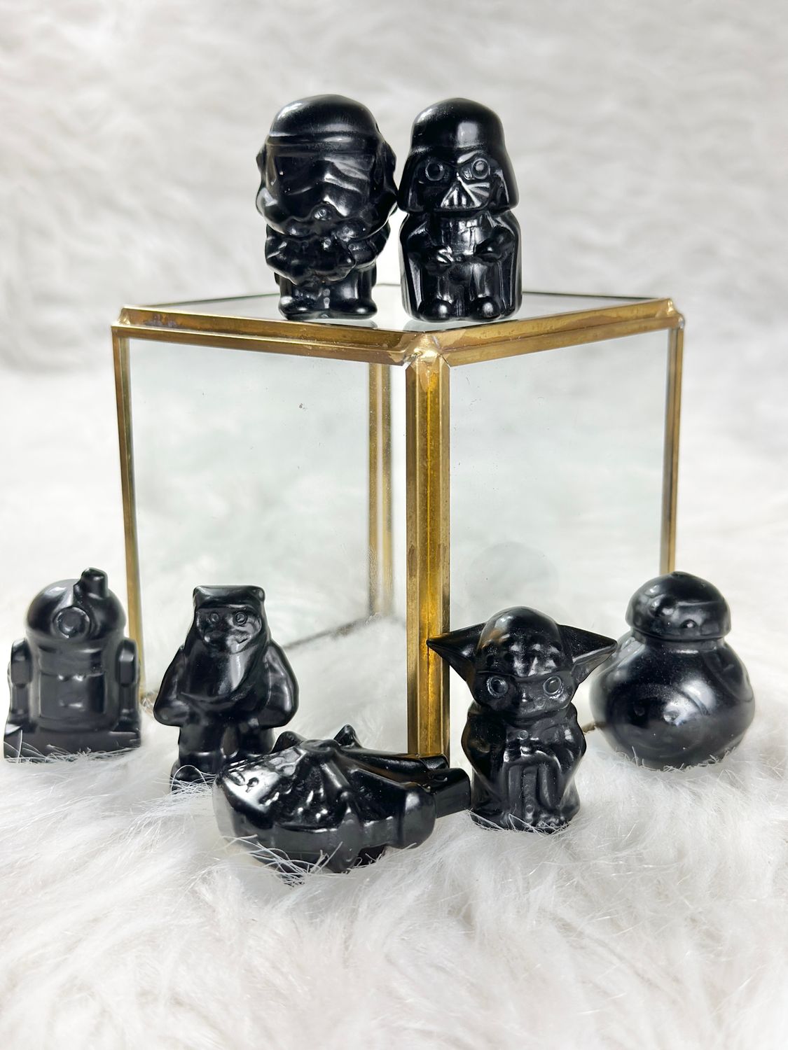 ​Black Obsidian Star Wars Crystal Figurine Set