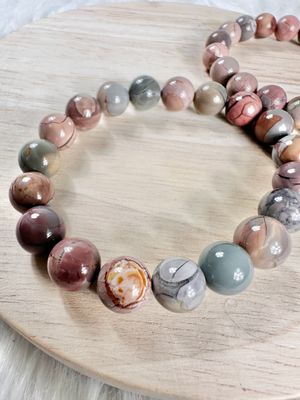 Alashan Agate Stretch Bead Bracelets