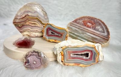 Pink Laguna Agate Slice 