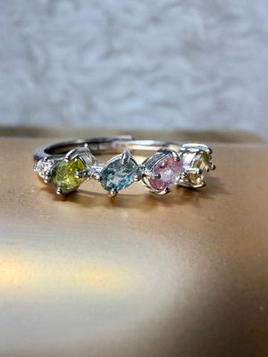 Vibrant Tourmaline Ring on Adjustable Band