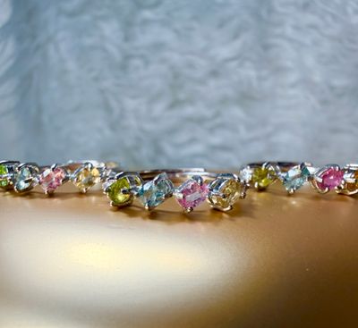 Vibrant Tourmaline Ring on Adjustable Band