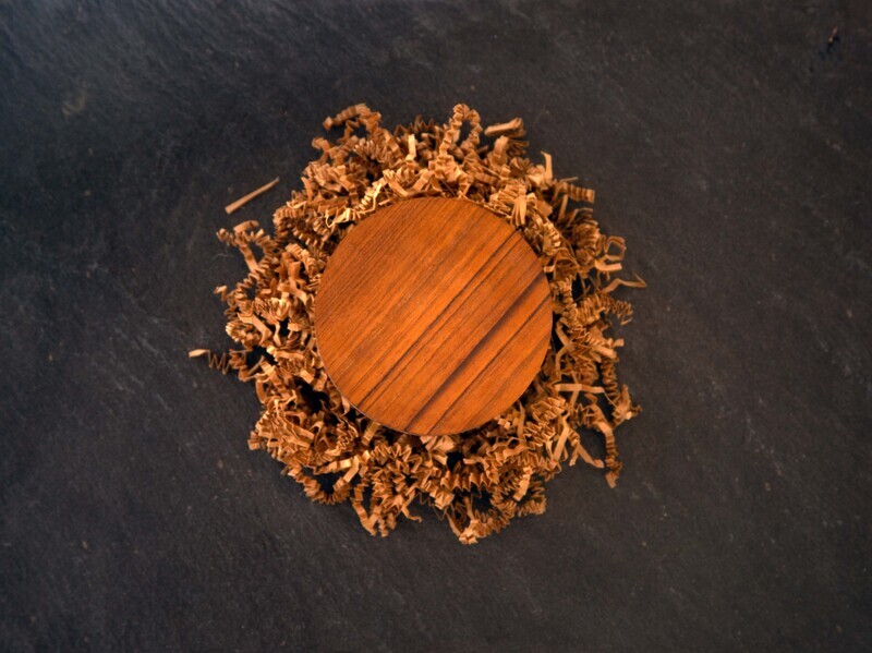 Round Teak Wood Candle Coaster