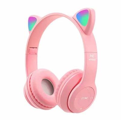 Adjustable foldable cat ear earphones for teenagers