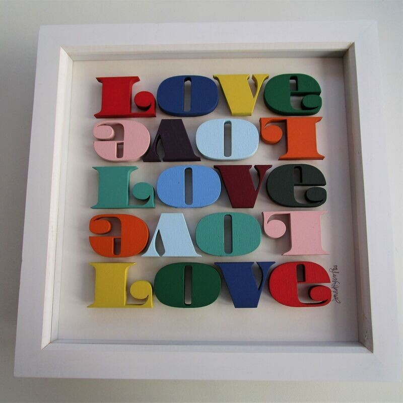 HANDPAINTED POP-ART LOVE X 5