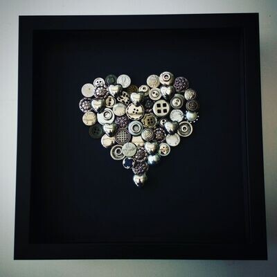 UPCYCLED BUTTON HEART