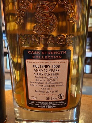 Signatory Vintage Cask Strength Pulteney 2008 12 Jahre