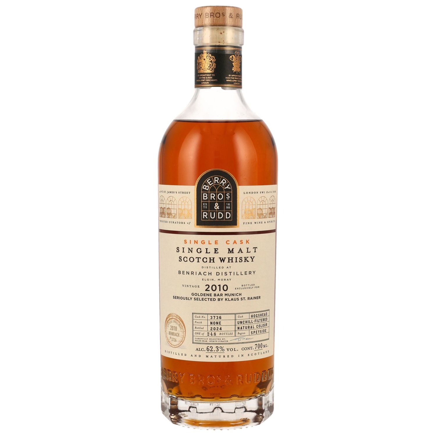 Benriach 2010/2024 Berry Brod. &amp; Rudd Goldene Bar Miniatur