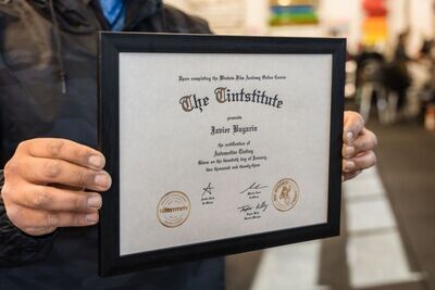 Printed and Framed Course Completion Certificate