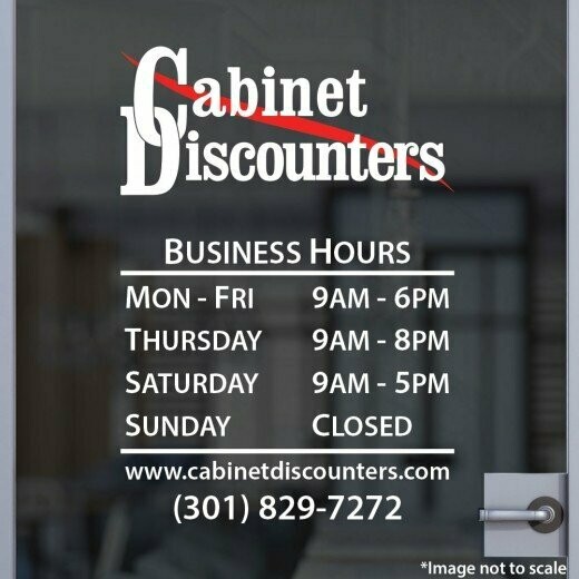 Logo & Store Hours Decal Logo & Store Hours Decal