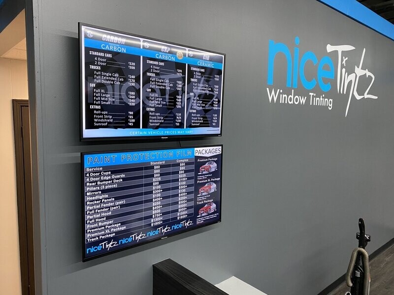 Paint Protection Price Board Template