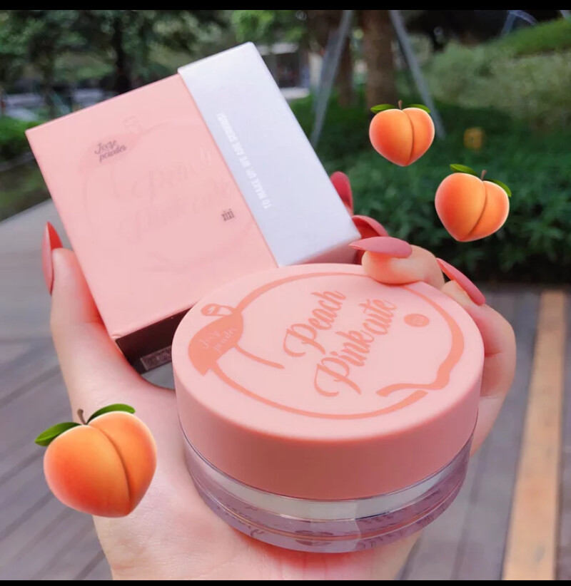 Peach pink cute loose powder concealer