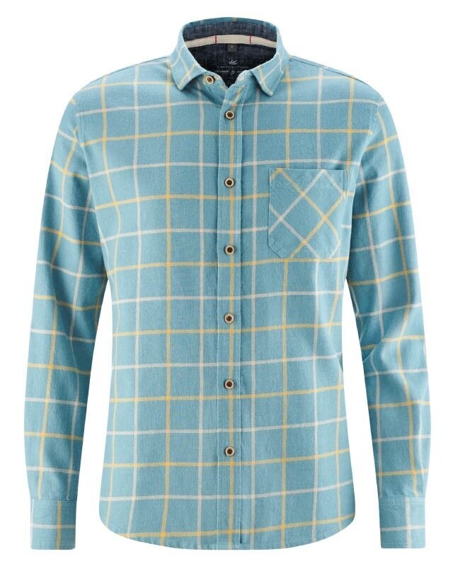 HempAge Hemd langarm hellblau/karriert HempAge Hemd langarm hellblau/karriert
