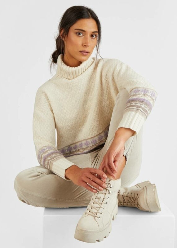 Eve Pullover Eve Pullover "Mina" cremweiß/lila