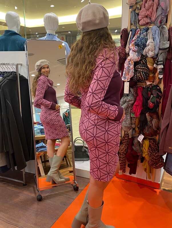 Miranda Merra Kragen-Kleid "Kuschel" beere