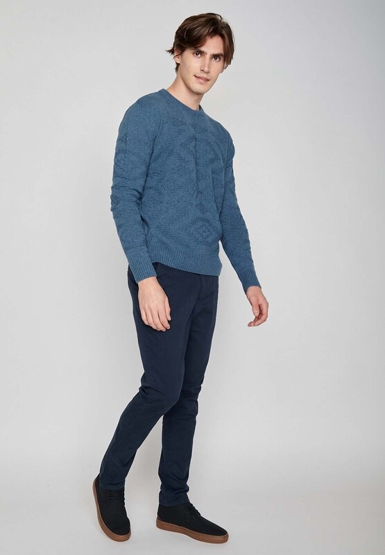Greenbomb Pullover mit Wolle blau Greenbomb Pullover mit Wolle blau