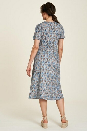 Tranquillo Kleid Midi blau/geblümt Tranquillo Kleid Midi blau/geblümt