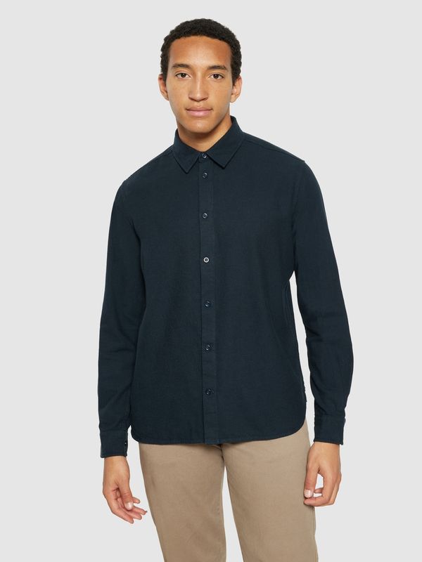 Knowledge Cotton Hemd langarm dunkelblau Knowledge Cotton Hemd langarm dunkelblau